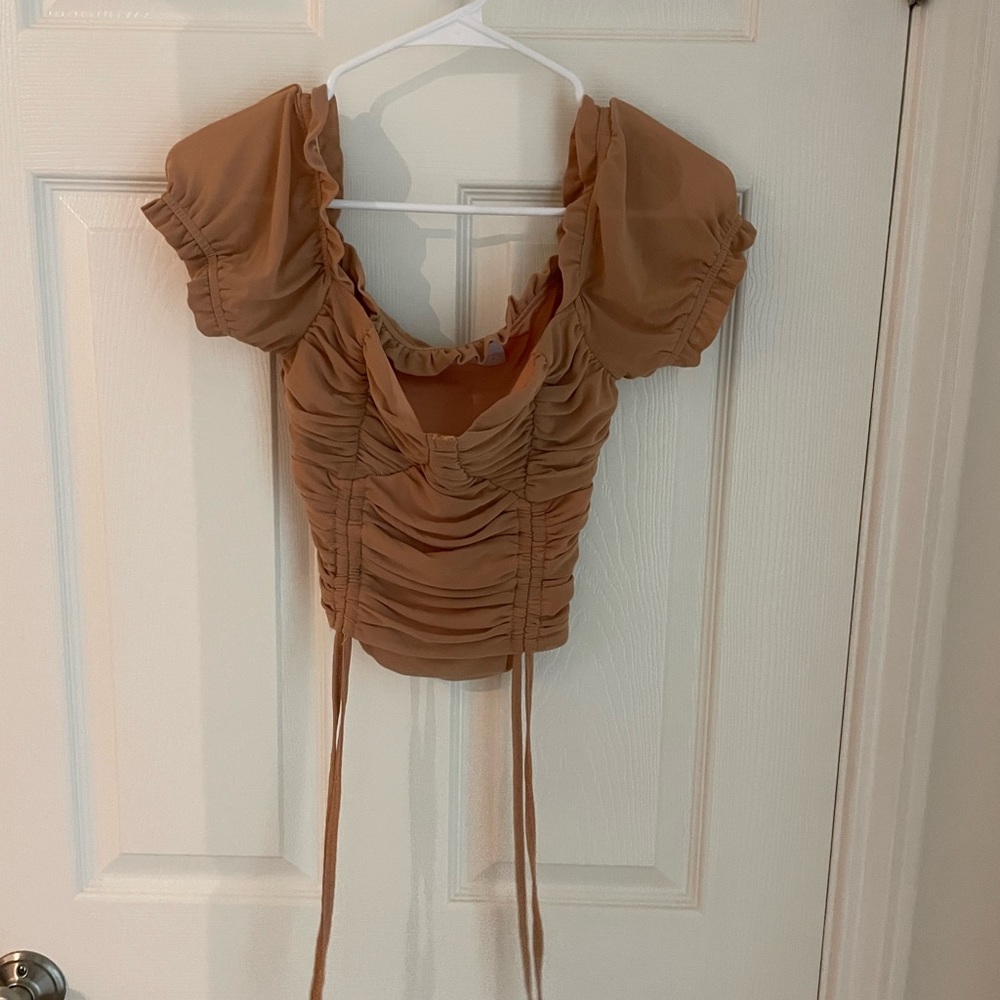 From Boutique in Nashville- Blush Off the Shoulder top